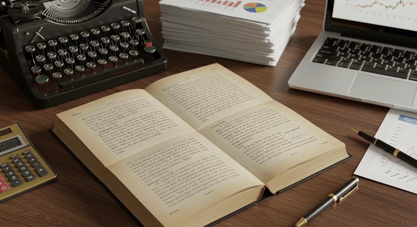 Printed books stacked on a table